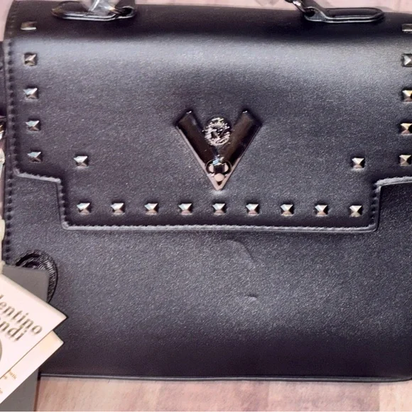 Valentino Orlandi Black Crossbody Bag with Studs - Picture 6 of 11